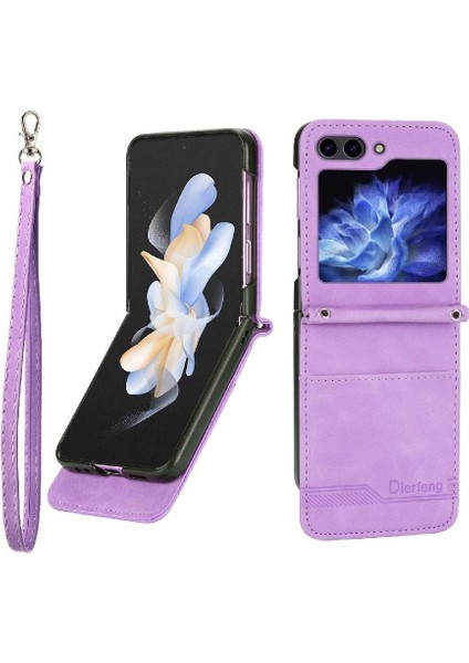 Samsung Galaxy Z Flip 5 Için Flip Case Bileklik Kart Yuvaları Manyetik Nakit (Yurt Dışından) fırsatları