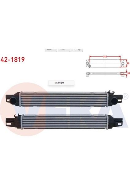 Intercol Radyatör Bipper Nemo Euro5 1,3 (421819-51877663)