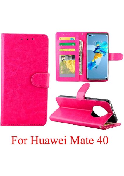 Huawei Mate 40 Için Flip Case Kickstand Manyetik Kapatma Darbeye Kart (Yurt Dışından)