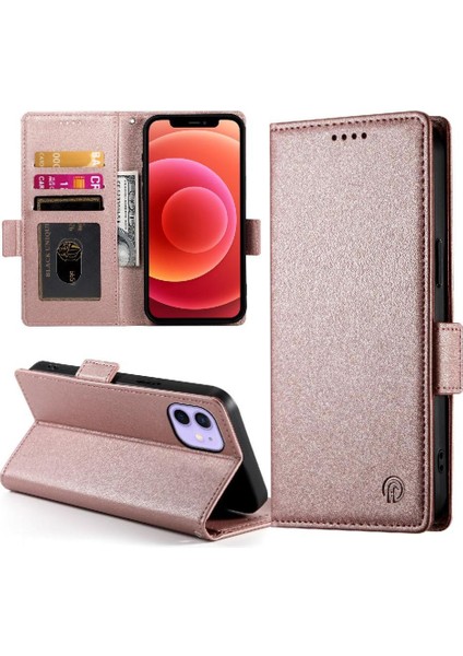 IPhone 12 Cüzdan Günlük Kullanım Için Flip Case Kart Yuvaları Flip Iş (Yurt Dışından)