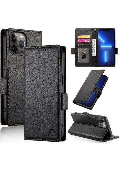 IPhone 13 Için Flip Case Pro Max Kartvizit Yuvaları Cüzdan Günlük Kullanım Flip (Yurt Dışından)