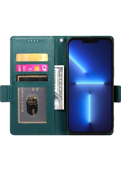 IPhone 13 Için Flip Case Pro Max Kartvizit Yuvaları Cüzdan Günlük Kullanım Flip (Yurt Dışından) modelleri
