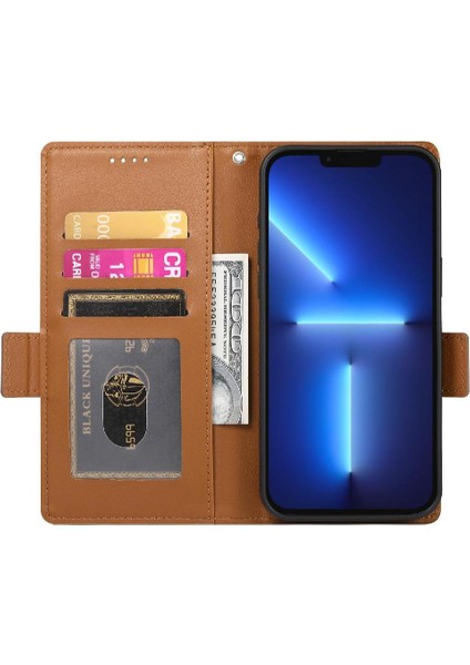 IPhone 13 Için Flip Case Pro Max Kartvizit Yuvaları Cüzdan Günlük Kullanım Flip (Yurt Dışından) indirimleri
