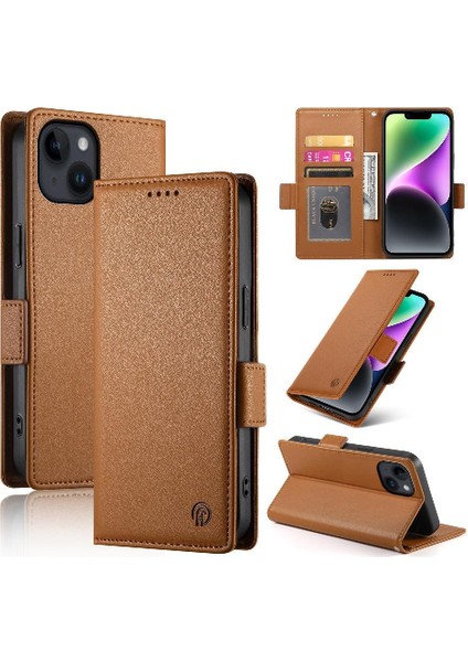 IPhone 14 Cüzdan Günlük Kullanım Için Flip Case Kartvizit Yuvaları (Yurt Dışından) modelleri