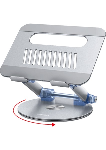 LP06 360 Derece Ayarlanabilir Metal Laptop Standı - Gümüş