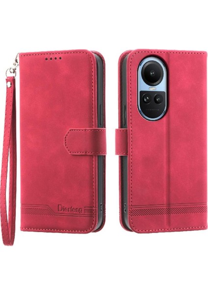 Oppo Oppo 10 5g Kart Yuvaları Için Flip Case Bileklik Manyetik Kapatma Nakit (Yurt Dışından)