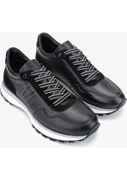Noa Erkek Siyah Hakiki Deri Sneakers & Spor Ayakkabı 381 19566 Erk Ayk Y24