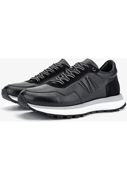 Noa Erkek Siyah Hakiki Deri Sneakers & Spor Ayakkabı 381 19566 Erk Ayk Y24