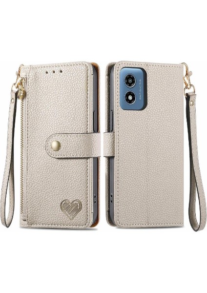 Motorola Moto G Oynamak Için Flip Case 2024 Deri Kılıf Aşk Darbeye (Yurt Dışından)
