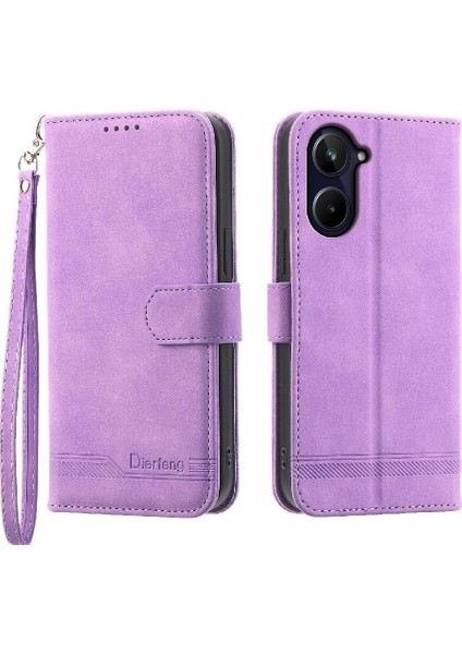 Realme 10 Pro 5g Manyetik Kapatma Bileklik Premium Kart Için Flip Case (Yurt Dışından)