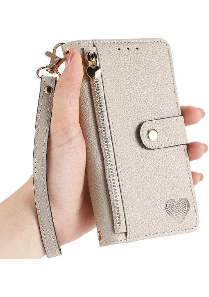 Motorola Kenar 50 Pro Aşk Deri Kılıf Cüzdan Fermuar Için Flip Case (Yurt Dışından)
