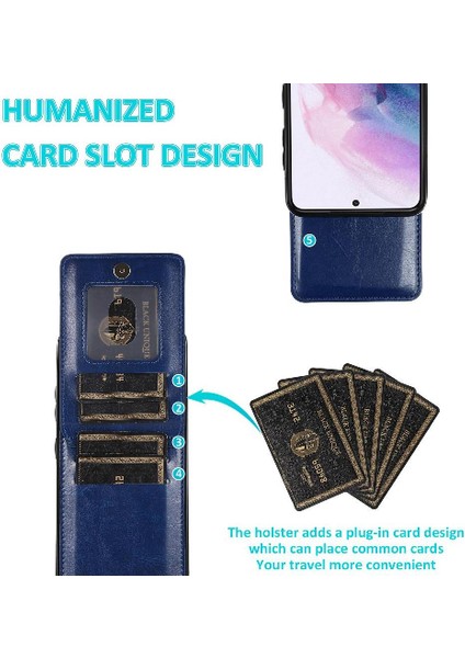 Samsung Galaxy S22 Artı Manyetik Toka Kickstand Kart ile Uyumlu (Yurt Dışından)