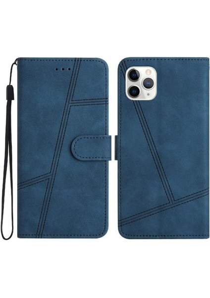 IPhone 11 Için Flip Case Pro Cüzdan Pu Deri Flip Folio Bilek Kayışı Tam (Yurt Dışından)