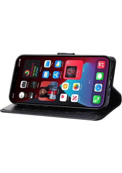 IPhone 16 Için Filp Durumda Pro Max Pu Deri Kickstand Kart Tutucu Manyetik (Yurt Dışından)