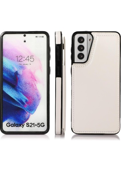 Samsung Galaxy S21 Çift Manyetik Toka Kickstand ile Cüzdan Kılıf (Yurt Dışından)