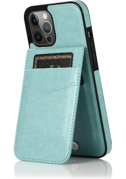 IPhone 12 Pro Max Kart Tutucu Premium Deri Manyetik ile Uyumlu (Yurt Dışından)