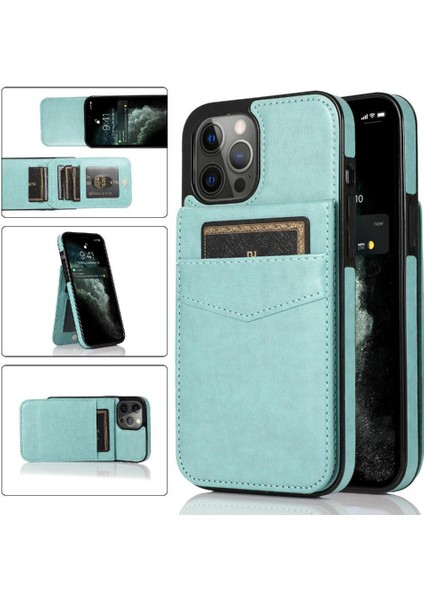 IPhone 12 Pro Max Kart Tutucu Premium Deri Manyetik ile Uyumlu (Yurt Dışından)