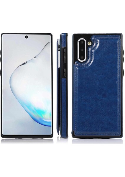 Samsung Galaxy NOTE10 Kickstand Pu Deri Kart Yuvaları ile Cüzdan Kılıf (Yurt Dışından)