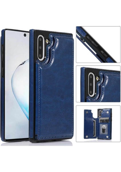 Samsung Galaxy NOTE10 Kickstand Pu Deri Kart Yuvaları ile Cüzdan Kılıf (Yurt Dışından) fırsatları