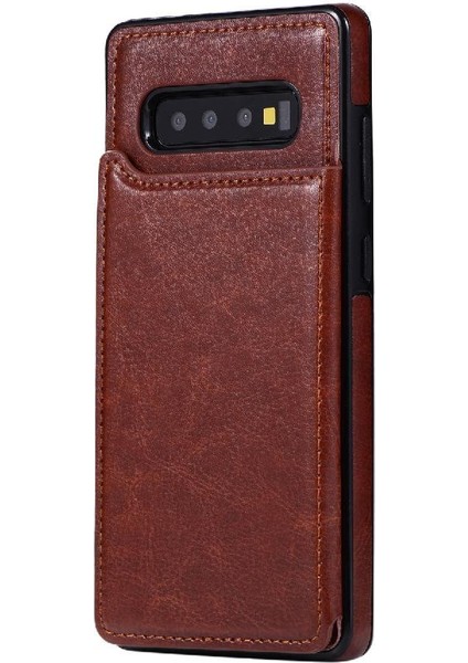 Kart Tutucu Çift ile Samsung Galaxy S10 Artı Pu Deri Için Cüzdan Kılıf (Yurt Dışından) fırsatları