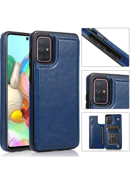 Kart Tutucu Kickstand Çift ile Samsung Galaxy A71 4g Için Cüzdan Kılıf (Yurt Dışından)