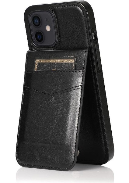 Kredi Kartı ile IPhone 12 Mini Manyetik Toka Kickstand ile Uyumlu (Yurt Dışından)