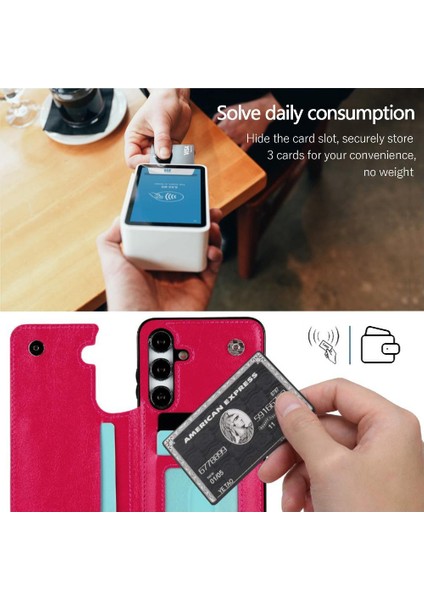 Kart Tutucu Kickstand ile Samsung Galaxy S23 Kart Yuvaları Için Cüzdan Kılıf (Yurt Dışından) indirimleri
