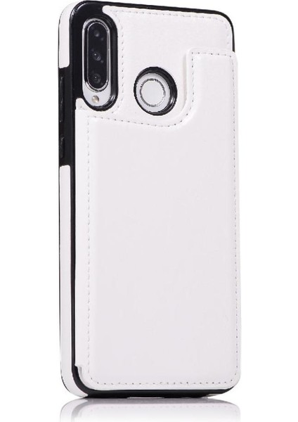 Kart Tutucu Çift Toka ile Huawei P30 Lite Pu Deri Için Cüzdan Kılıf (Yurt Dışından) modelleri