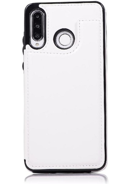 Kart Tutucu Çift Toka ile Huawei P30 Lite Pu Deri Için Cüzdan Kılıf (Yurt Dışından) fırsatları