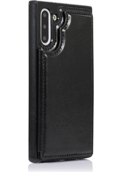 Samsung Galaxy NOTE10 Kickstand Pu Deri Kart Yuvaları ile Cüzdan Kılıf (Yurt Dışından) fırsatları