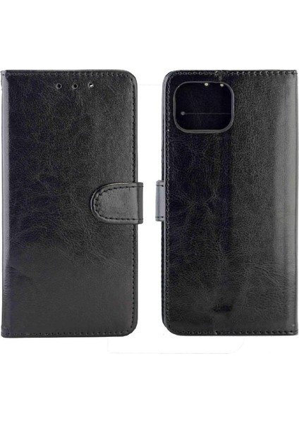 Oppo F17/OPPO A73 Kickstand Darbeye Pu Deri Kart Için Flip Case (Yurt Dışından)