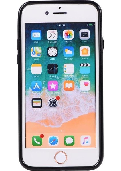 Cüzdan Kılıf IPhone 7/8/kickstand Kickstand Kart Yuvaları Pu Deri Kart ile (Yurt Dışından)