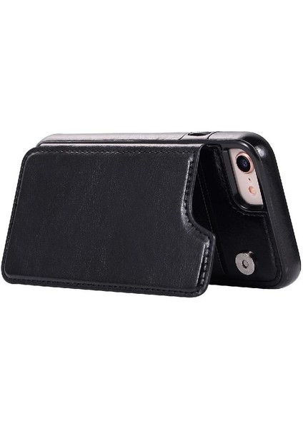 Cüzdan Kılıf IPhone 7/8/kickstand Kickstand Kart Yuvaları Pu Deri Kart ile (Yurt Dışından)
