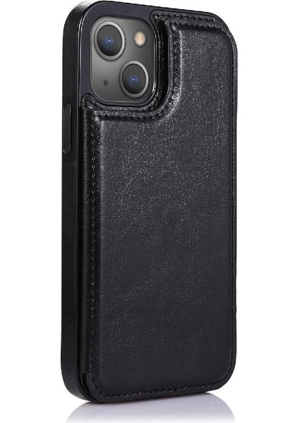 Kart Tutucu ile IPhone 13 Için Cüzdan Durumda Pu Deri Çift Manyetik (Yurt Dışından) modelleri