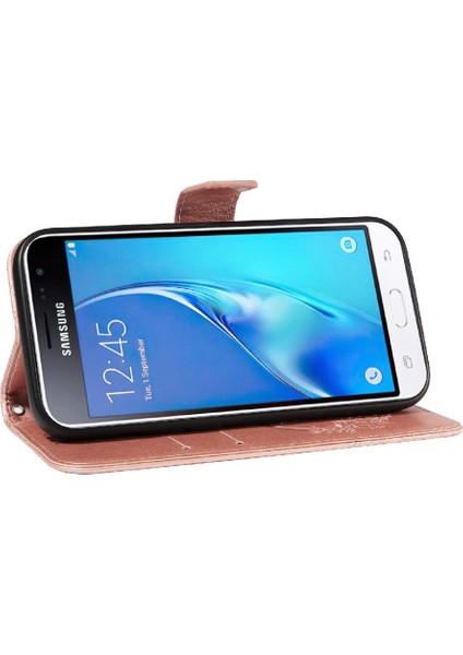 Kredi Kartı Yuvası Ayrılabilir El ile Samsung Galaxy J3 2016 Için Flip Case (Yurt Dışından)