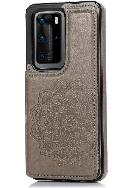 Cüzdan Kart Tutucu Kılıf ile Huawei P40 Pro Pu Deri Çevirme Darbeye (Yurt Dışından)