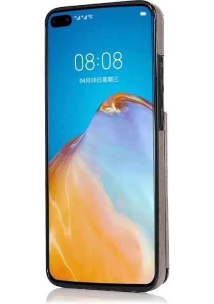 Cüzdan Kart Tutucu Kılıf ile Huawei P40 Pro Pu Deri Çevirme Darbeye (Yurt Dışından)