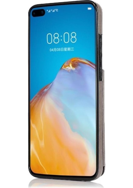 YH Market Huawei P40 Flip Darbeye Pu Deri Için Kart Tutucu Kılıf ile Cüzdan (Yurt Dışından)