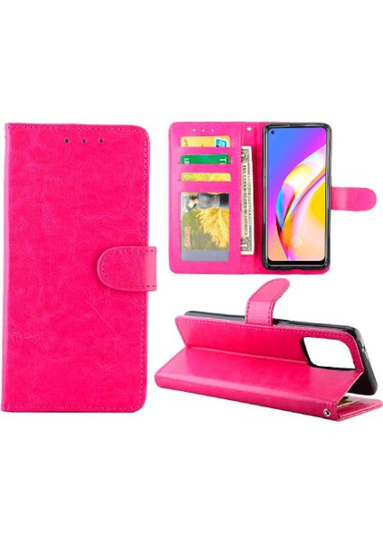 Oppo A94 4g Için Flip Case Kickstand Pu Deri Kart Tutucu Darbeye (Yurt Dışından)