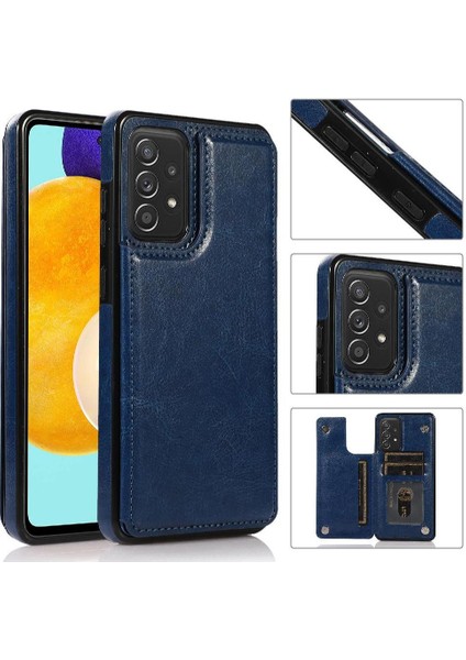 Cüzdan Kılıf Samsung Galaxy Için A52S 5g Çift Manyetik Toka Kart Yuvaları (Yurt Dışından)