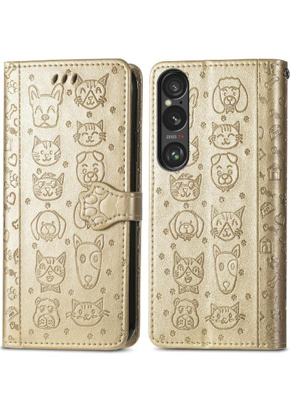 Sony Xperia 1 Vı Karikatür Hayvanlar Için Flip Case Deri Kılıf Kapak Çevirin (Yurt Dışından) fırsatları