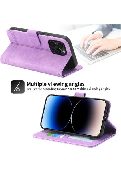 IPhone 15 Için Flip Case Pro Max Bileklik Nakit Cep Kart Yuvaları Manyetik (Yurt Dışından)
