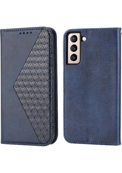 Samsung Galaxy S22 Günlük Kullanım Için Flip Case Standı Cüzdan El Kayışı Eşkenar Dörtgen (Yurt Dışından)