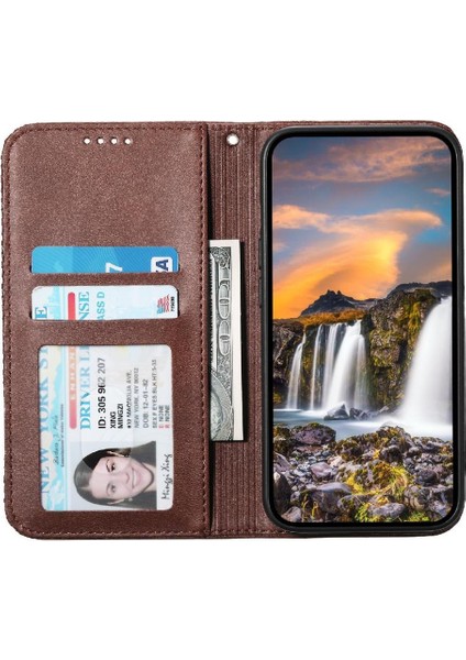 YH Market Samsung Galaxy S23 Günlük Kullanım Standı Eşkenar Dörtgen Şekli Cüzdan Için Flip Case (Yurt Dışından)