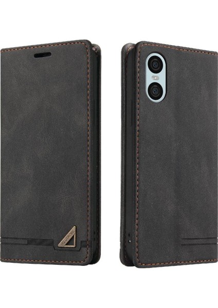 Sony Xperia 10 Vı Premium Deri Premium Deri Iki Için Flip Case (Yurt Dışından)