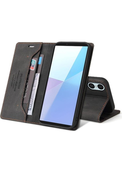 Sony Xperia 10 Vı Premium Deri Premium Deri Iki Için Flip Case (Yurt Dışından) fırsatları