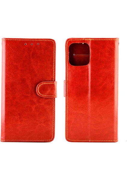 IPhone 12 Için Flip Case Mini Kickstand Kart Tutucu Pu Deri Darbeye (Yurt Dışından)