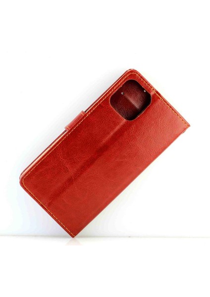 IPhone 12 Için Flip Case Mini Kickstand Kart Tutucu Pu Deri Darbeye (Yurt Dışından)