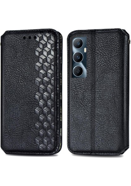 Realme C65 Için Flip Case Moda Tasarım Deri Kılıf Kapak Kapak Cüzdan (Yurt Dışından)