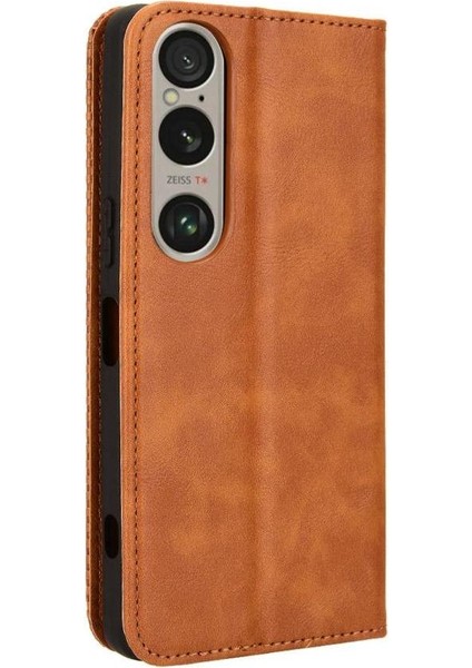 Sony Xperia 1 Ⅵ Manyetik Kapatma Pu Deri Cüzdan Için Kılıf (Yurt Dışından)